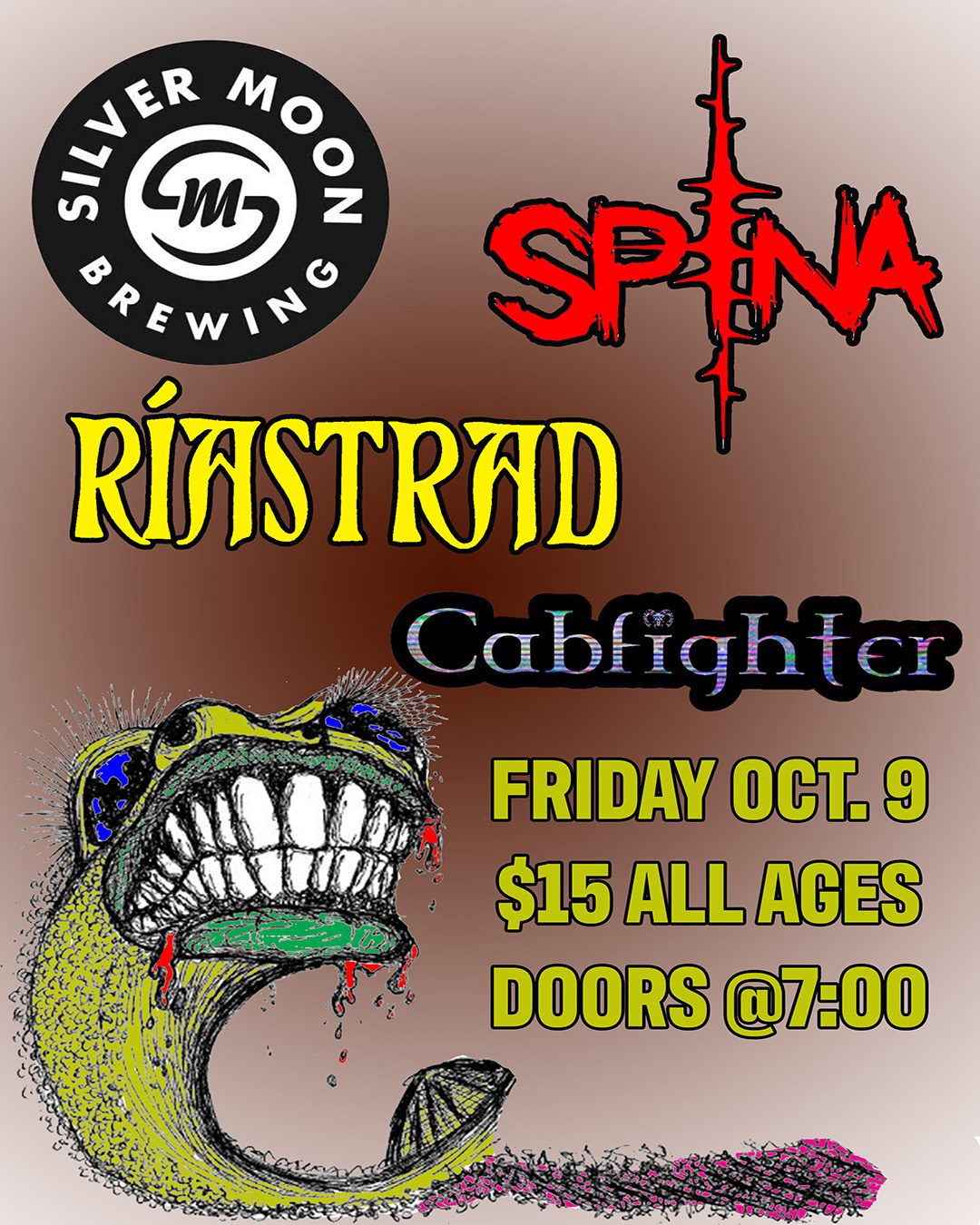 Spina, Riastrad & Cabfighter at Silver Moon Brewing